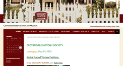 Desktop Screenshot of cloverdalehistoricalsociety.org