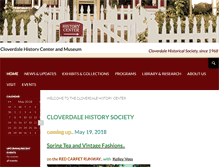 Tablet Screenshot of cloverdalehistoricalsociety.org